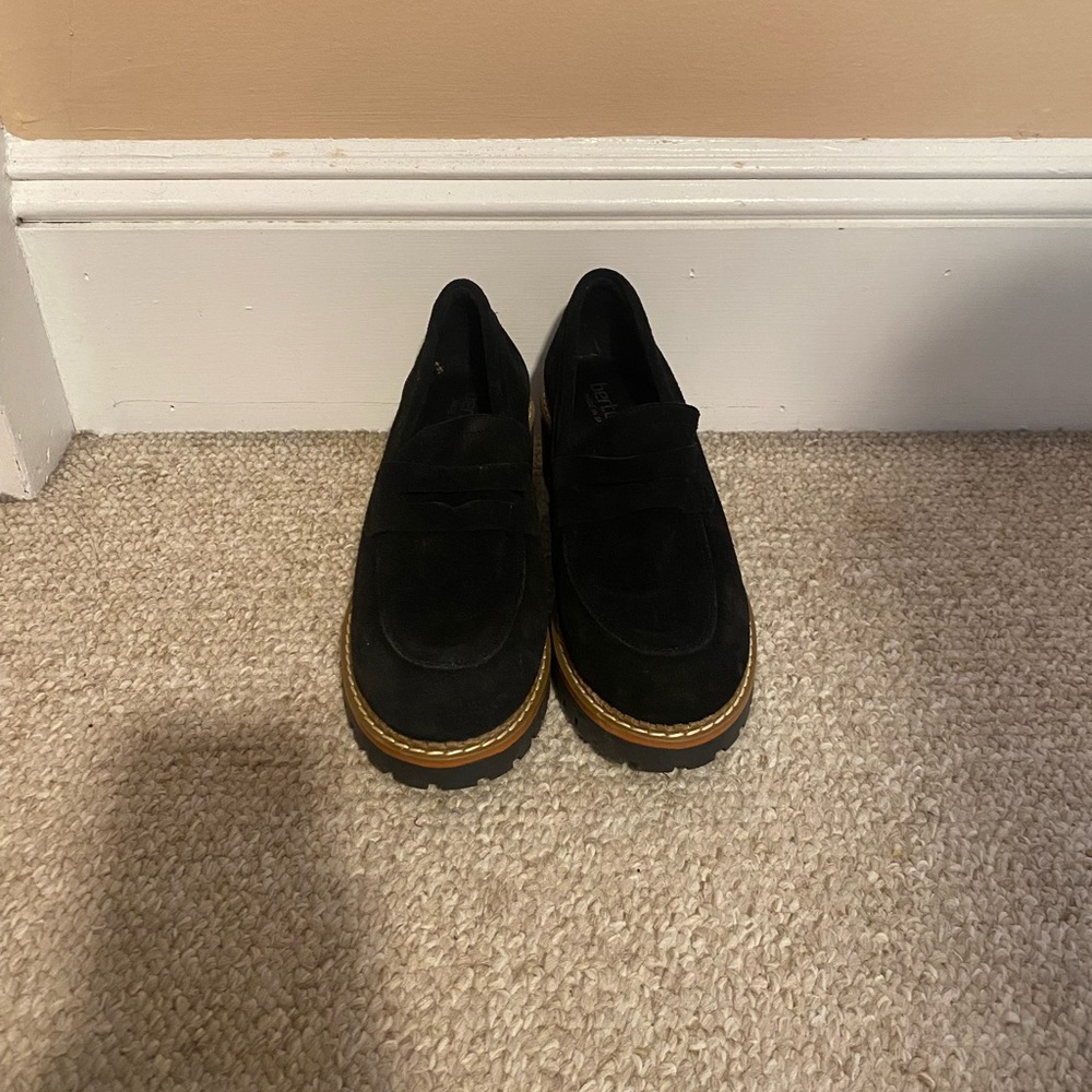 Elegant Black Men's Suede Loafers